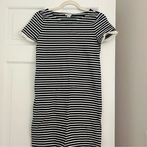 J.Crew Striped Poplin Trim Dress XXS